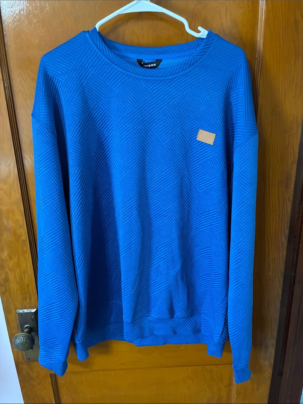 🔥NWT Jmierr Men's Blue Ribbed Sweater